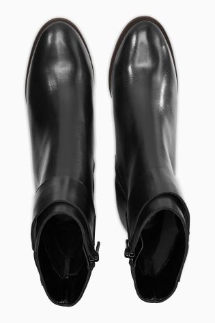 Signature Leather Strap Boots